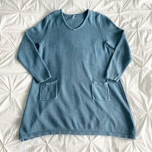BLUE SKY 100% Cotton V-Neck Sweater